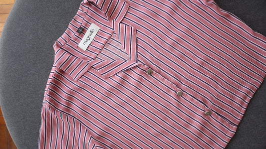 Blusa Berta rosa palo listada