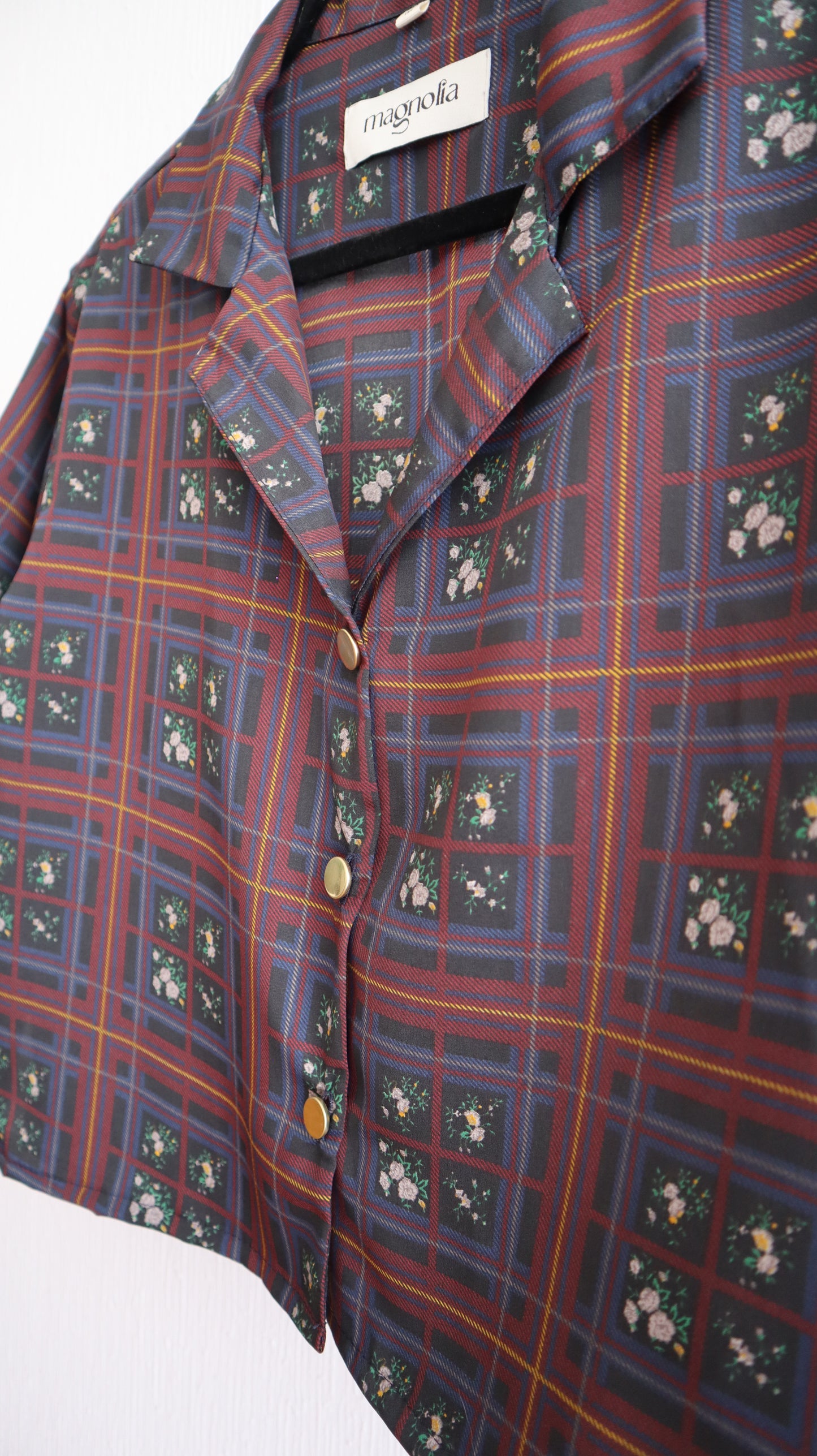 Blusa Berta cuadros vintage