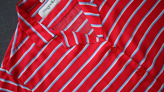 Blusa Berta roja líneas