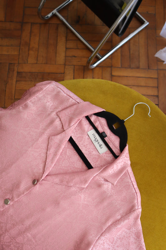 Blusa Berta satín rosa palo