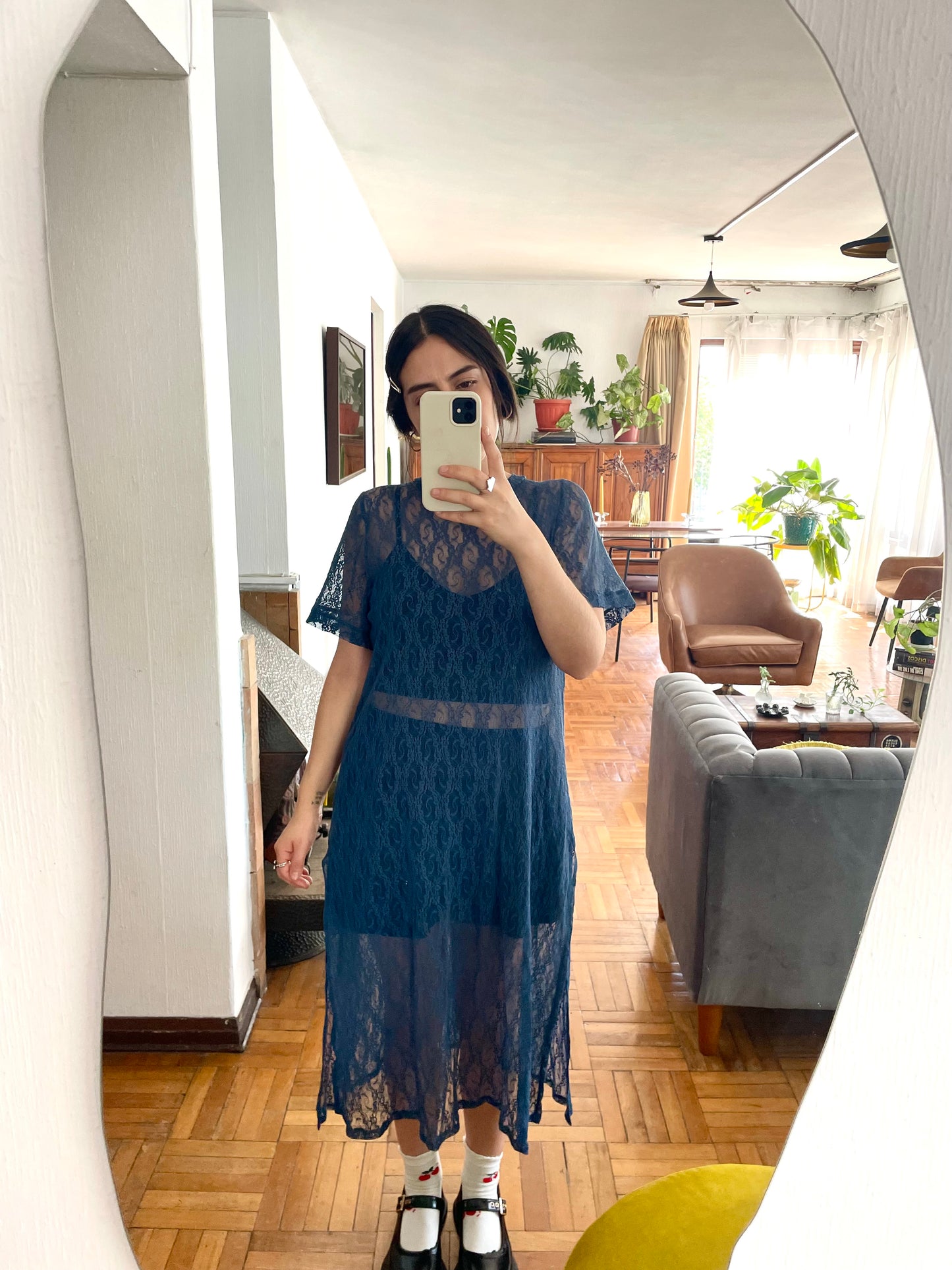Vestido Franca encaje azul