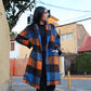 Abrigo Antonia naranjo-azul