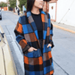 Abrigo Antonia naranjo-azul