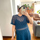 Vestido Franca encaje azul