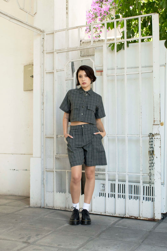 Short Industrial cuadrillé