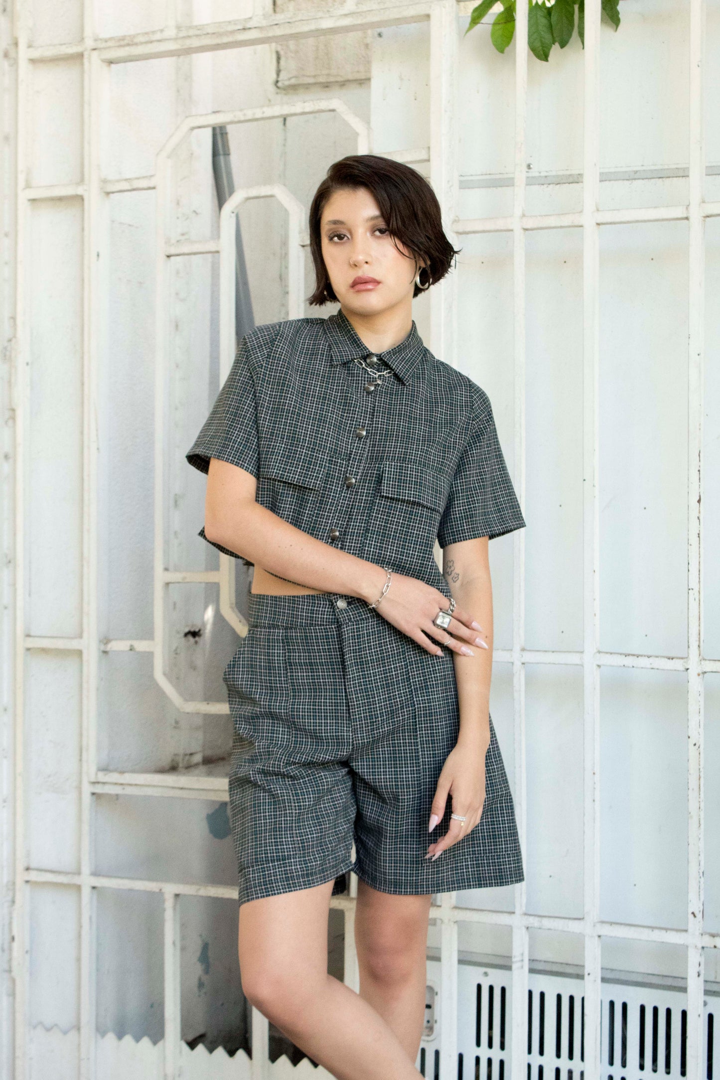Short Industrial cuadrillé