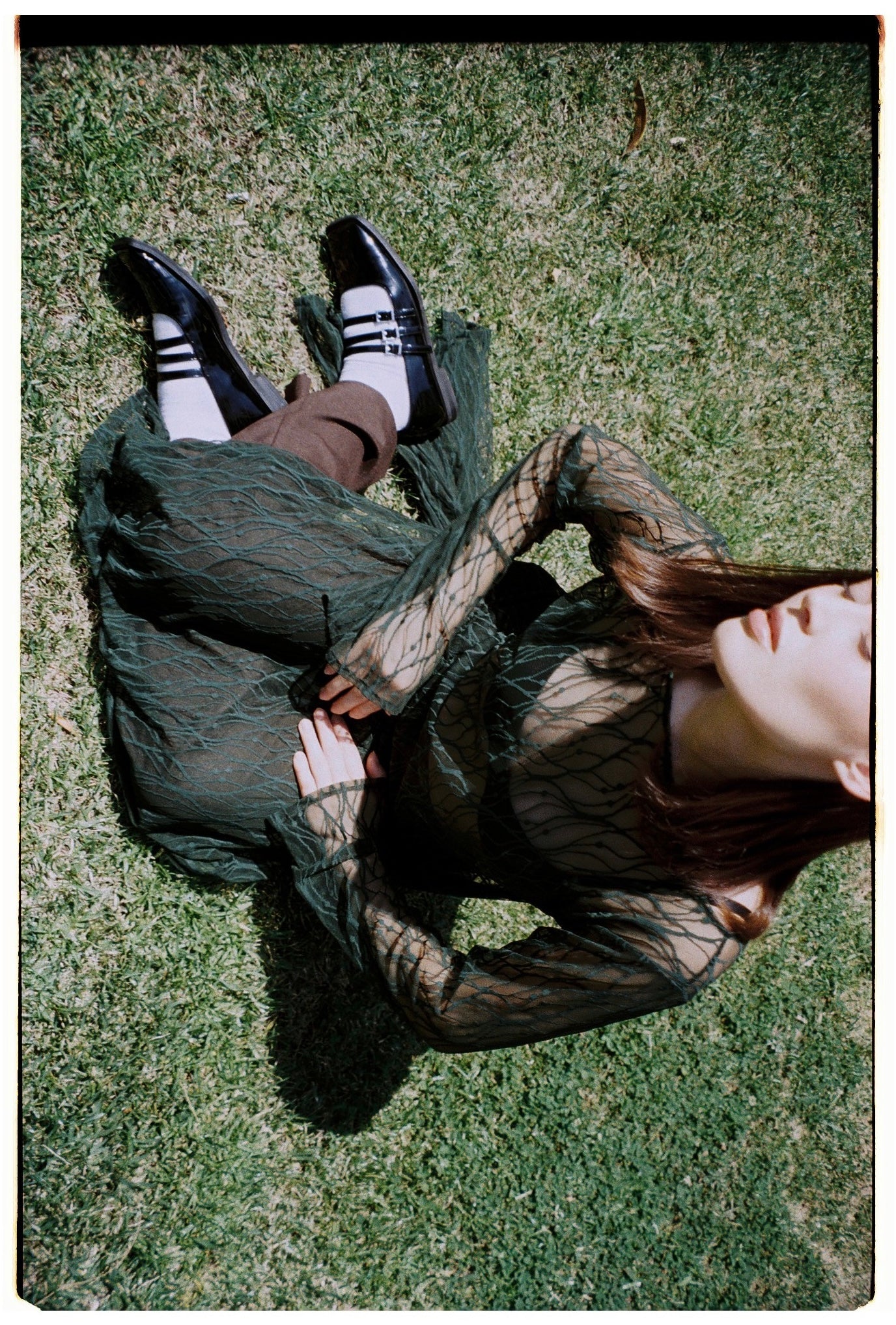 Vestido encaje verde