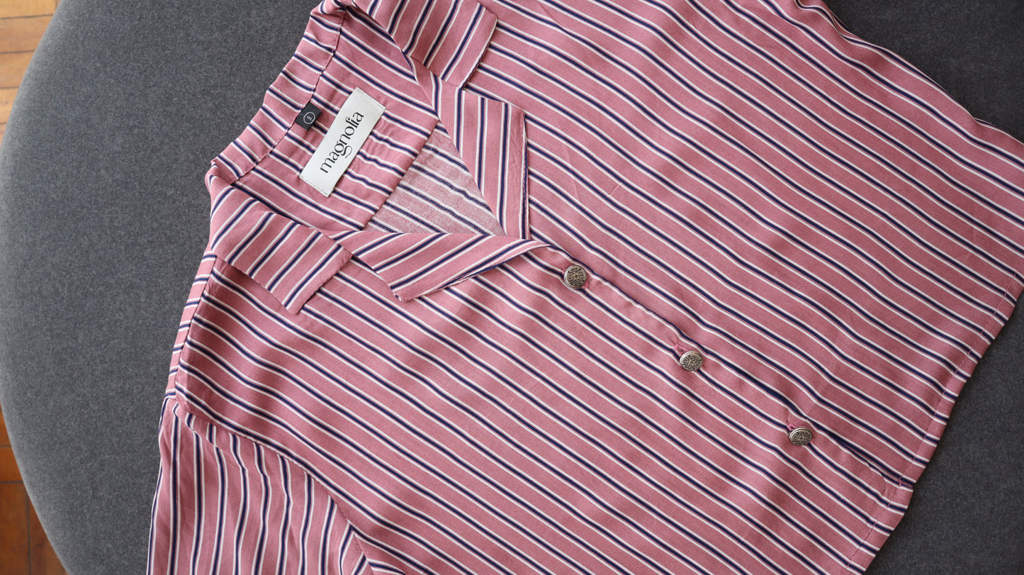 Blusa Berta rosa palo listada