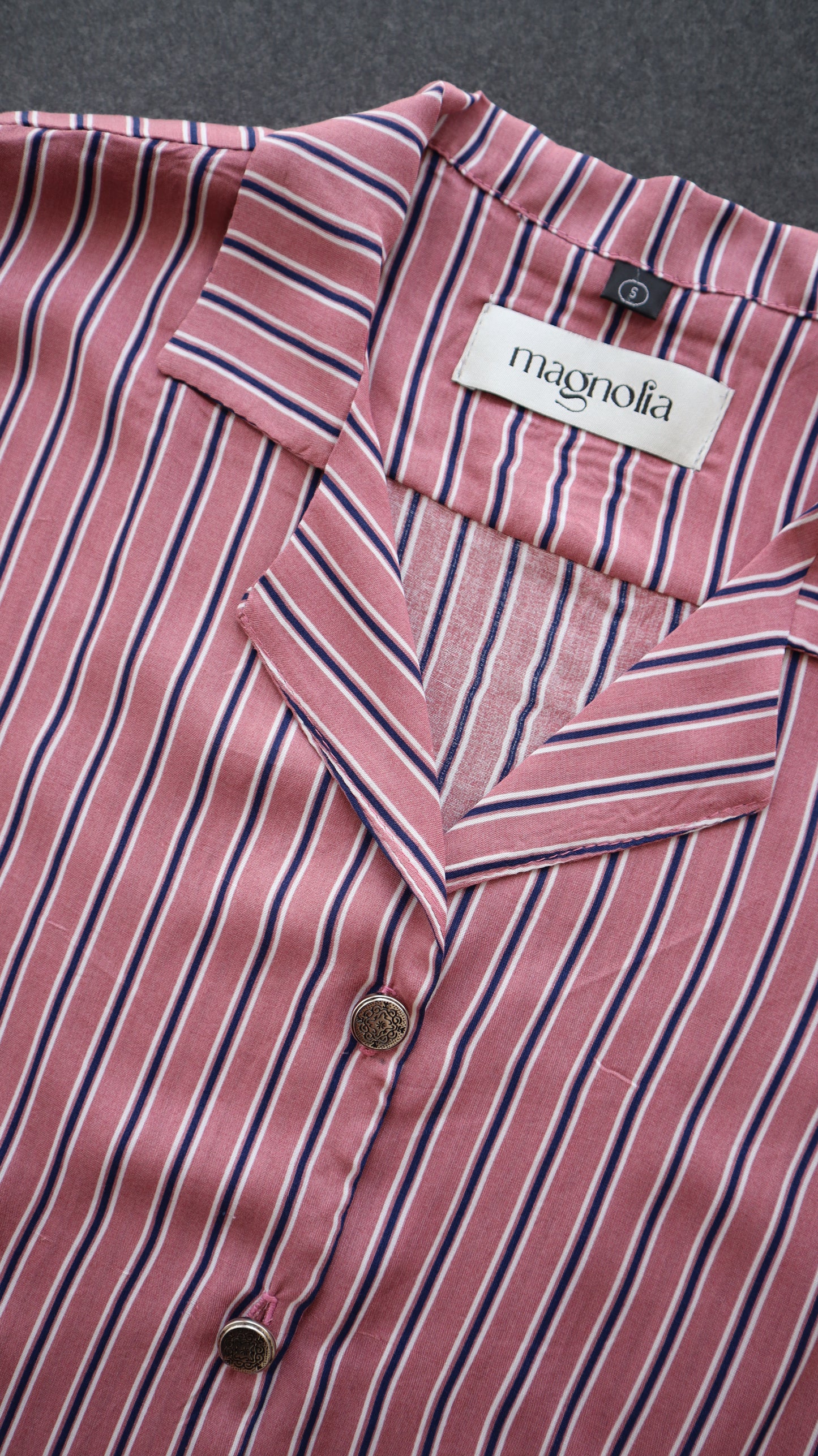 Blusa Berta rosa palo listada