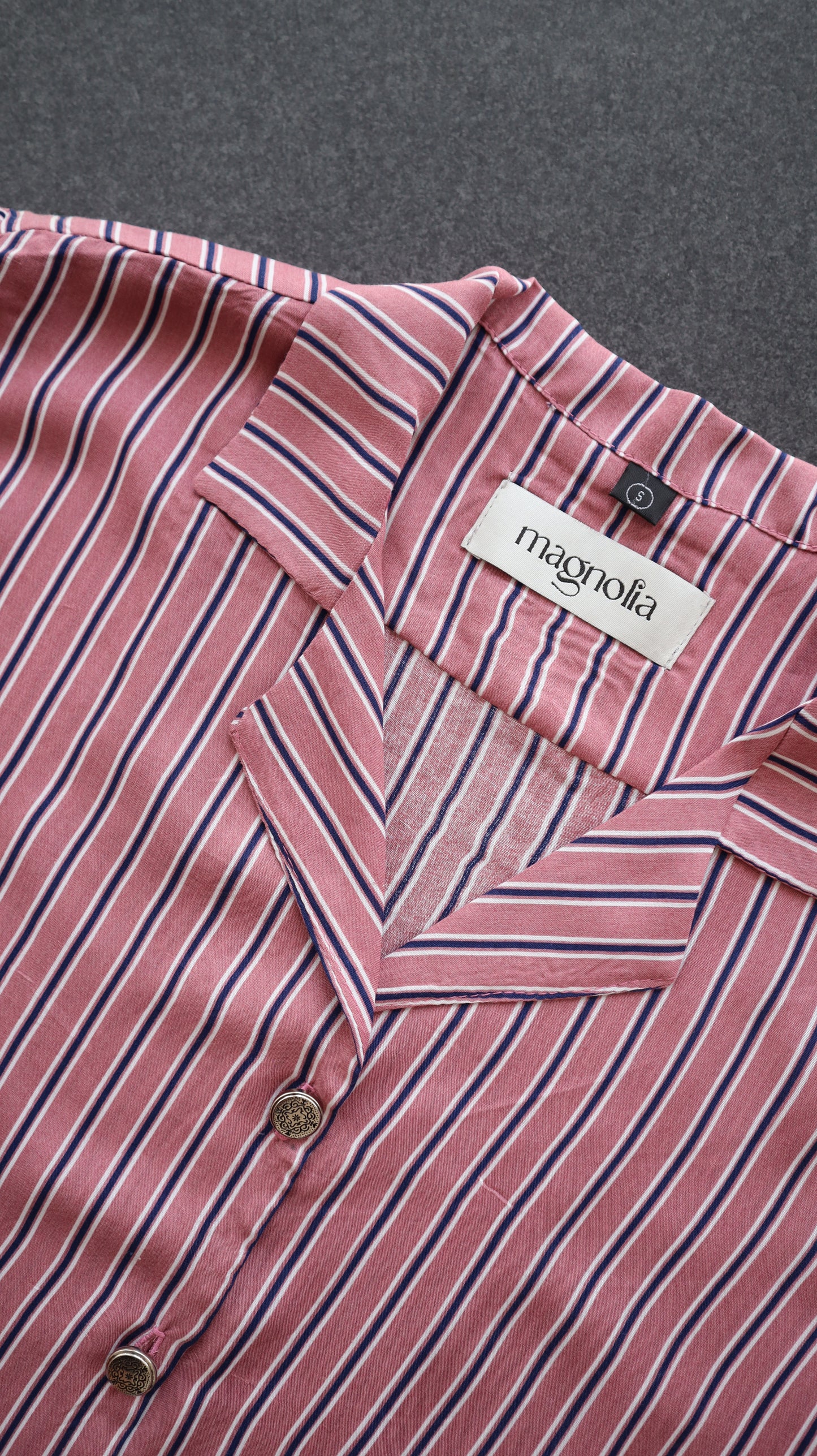 Blusa Berta rosa palo listada