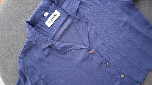 Blusa Berta azul grisácea