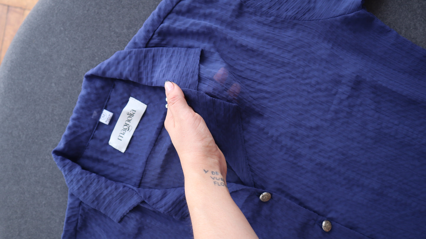 Blusa Berta azul grisácea