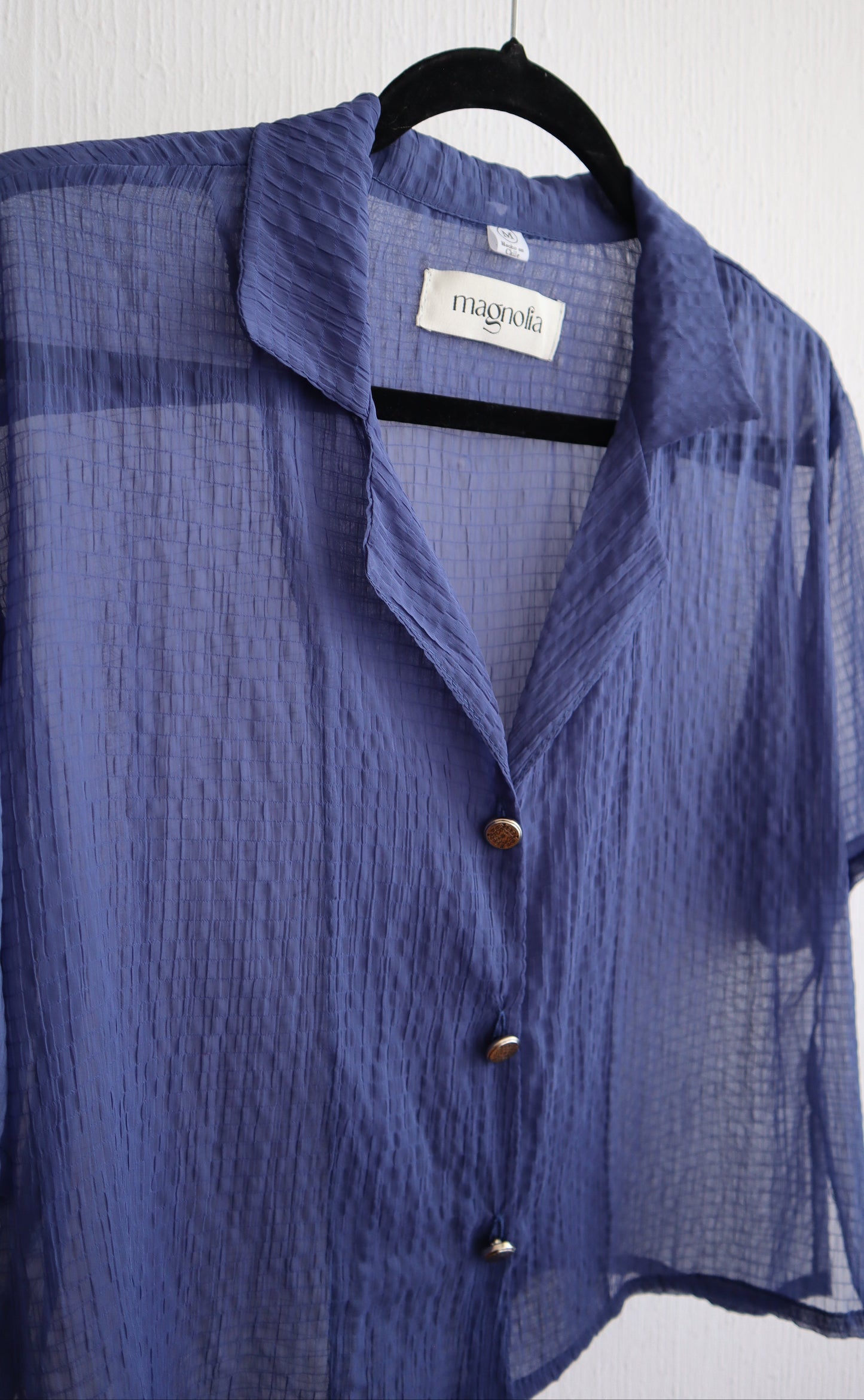 Blusa Berta azul grisácea