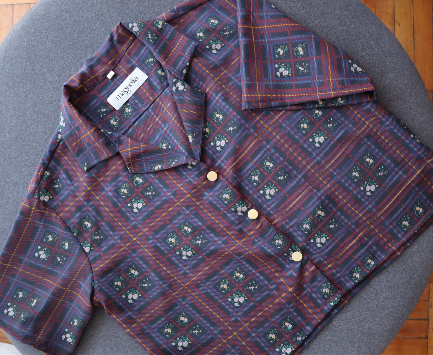 Blusa Berta cuadros vintage