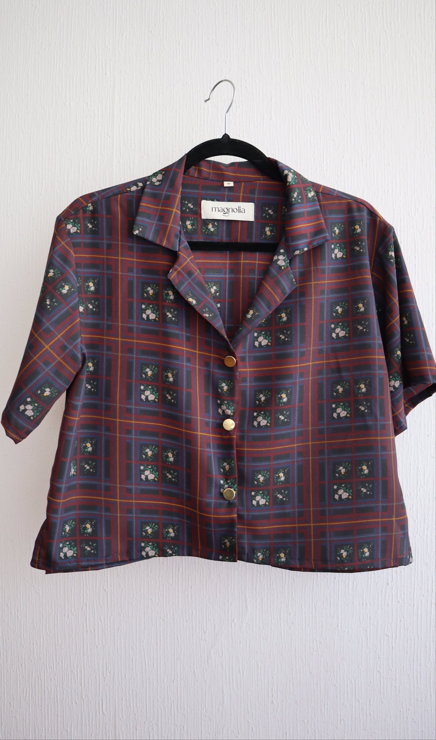 Blusa Berta cuadros vintage