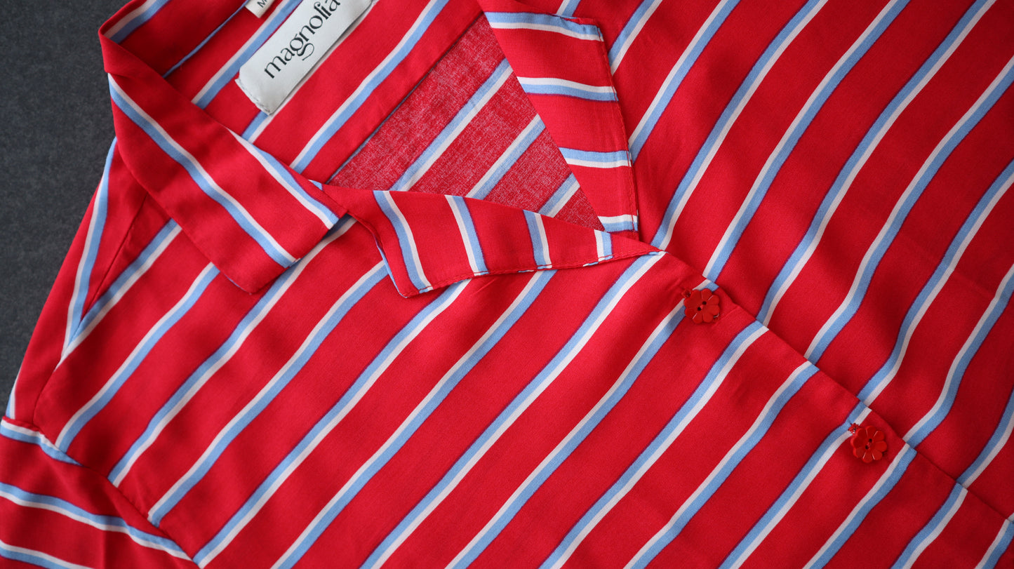 Blusa Berta roja líneas