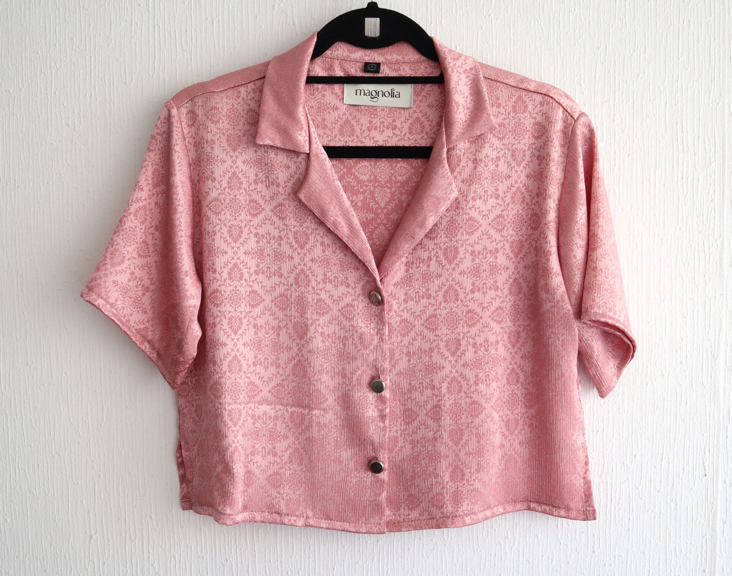 Blusa Berta satín rosa palo