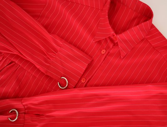 Camisa Lazo rojo listada
