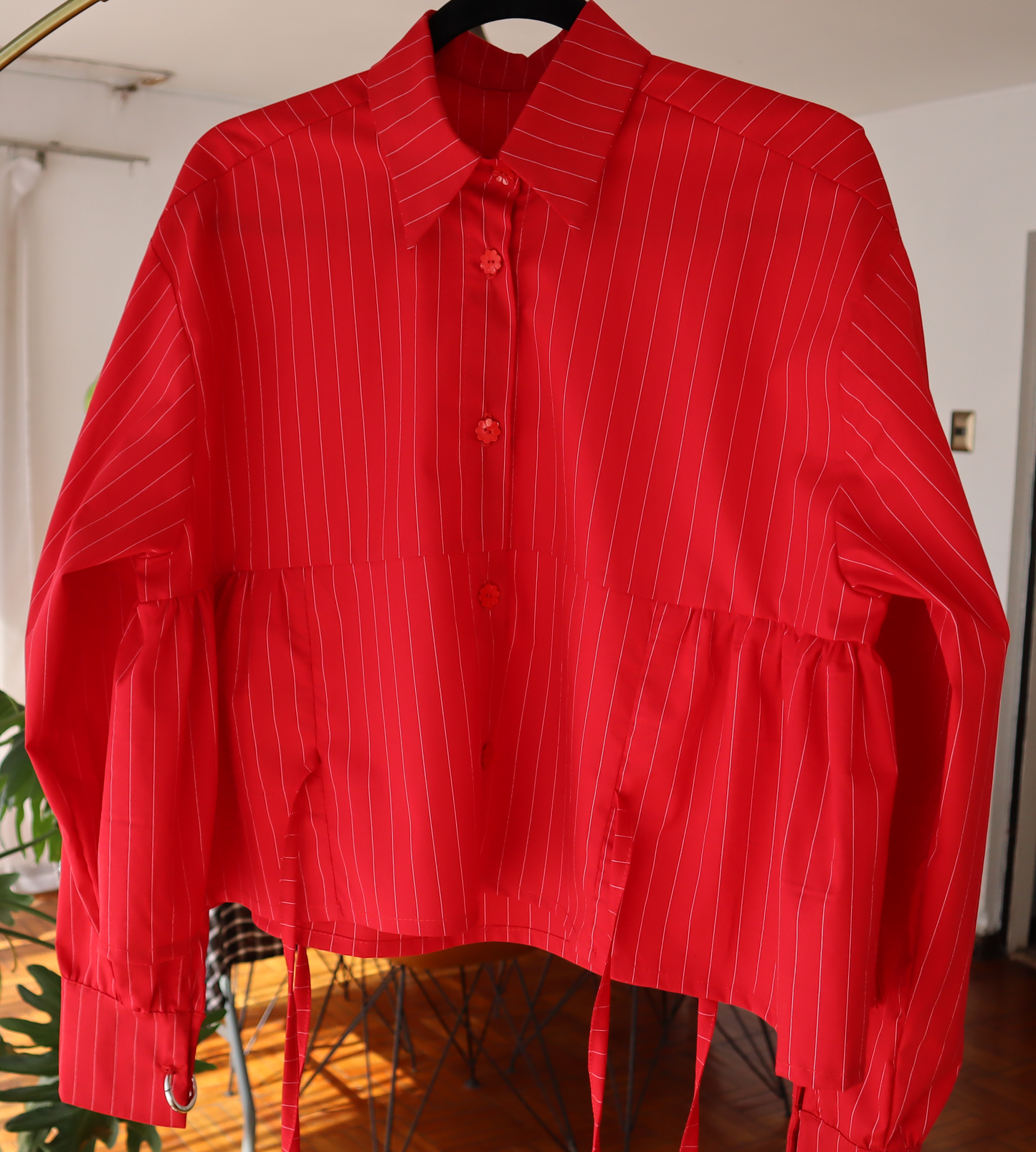 Camisa Lazo rojo listada