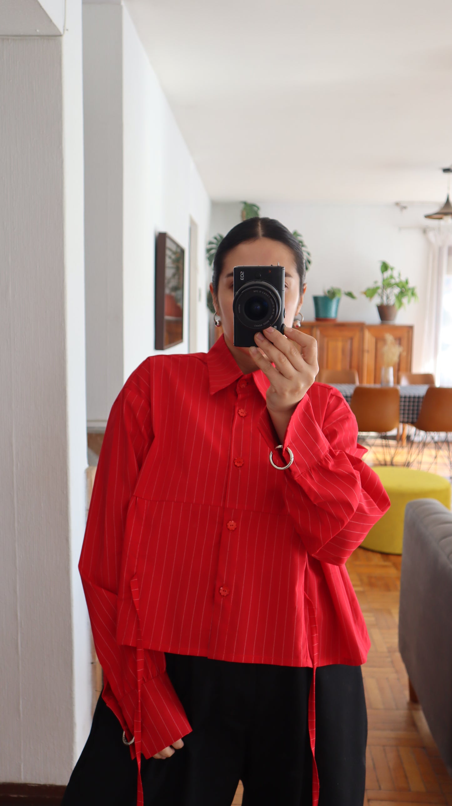 Camisa Lazo rojo listada
