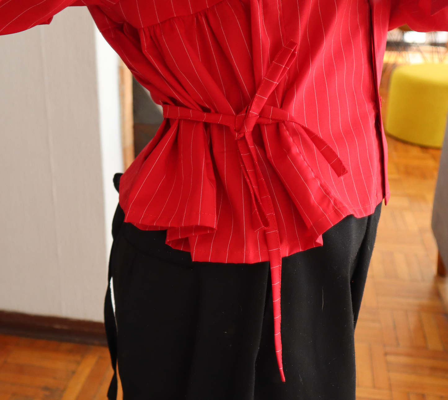 Camisa Lazo rojo listada