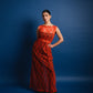 Vestido encaje naranjo